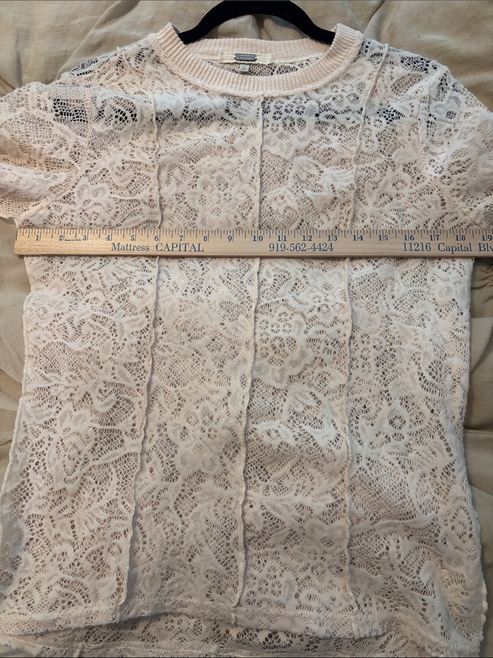 gimmicks by BKE Cream Lace Long-Sleeve Sweatshirt - Picture 11 of 12